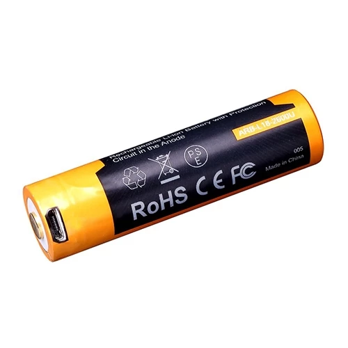 Batteries Fenix ARB-L18-2600U 18650 Li-ion Rechargeable Battery With Micro USB Port 3 Batteries Fenix ARB-L18-2600U 18650 Li-ion Rechargeable Battery With Micro USB Port