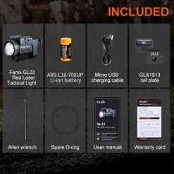 Fenix GL22 Rechargeable Weapon Light With Red Laser | 750 Lumens 12 Fenix GL22 Rechargeable Weapon Light With Red Laser | 750 Lumens -Cheap Brightguy Store Fenix GL22 Rechargeable Weapon Light with Red Laser 3 600x600 1