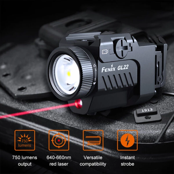 Fenix GL22 Rechargeable Weapon Light With Red Laser | 750 Lumens 4 Fenix GL22 Rechargeable Weapon Light With Red Laser | 750 Lumens - Image 3