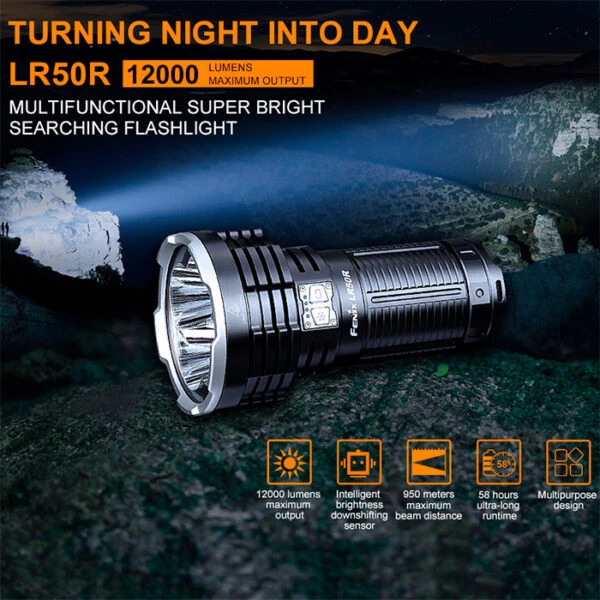 Boating Flashlights Fenix LR50R Super Bright Search Light | 12,000 Lumens 8 Boating Flashlights Fenix LR50R Super Bright Search Light | 12,000 Lumens - Image 6