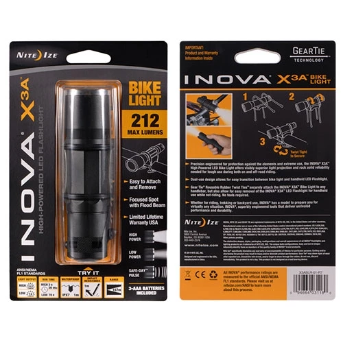 Camping Inova X3A Flashlight With Bike Mount 7 Camping Inova X3A Flashlight With Bike Mount - Image 5