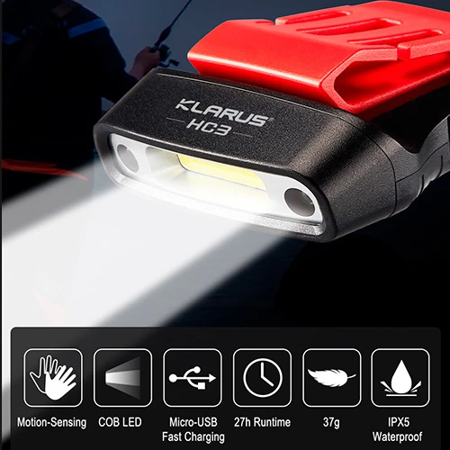 Boating Flashlights Klarus HC3 Visor Light With Motion Sensing | Klarus Distributor 8 Boating Flashlights Klarus HC3 Visor Light With Motion Sensing | Klarus Distributor - Image 6