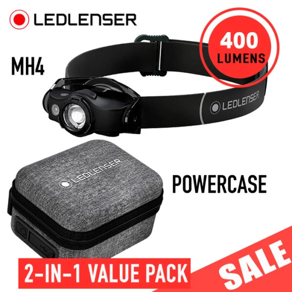 Boating Flashlights LEDLenser MH4 Rechargeable Headlamp With Powercase | SALE 3 Boating Flashlights LEDLenser MH4 Rechargeable Headlamp With Powercase | SALE