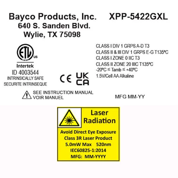 Fire Nightstick XPP-5422GXL Flashlight With Green Laser | Intrinsically Safe 4 Fire Nightstick XPP-5422GXL Flashlight With Green Laser | Intrinsically Safe - Image 2