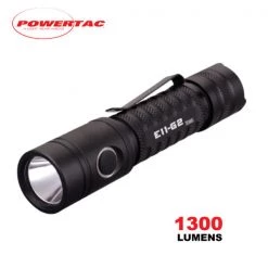 Boating Flashlights Powertac E11-G2 Compact Rechargeable Flashlight | 1,300 Lumens