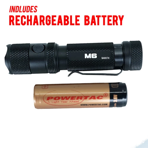 Automotive Repair Flashlights Powertac M6 Rechargeable Flashlight With Magnetic Base | 1300 Lumens 4 Automotive Repair Flashlights Powertac M6 Rechargeable Flashlight With Magnetic Base | 1300 Lumens - Image 2