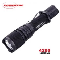 Boating Flashlights Powertac Warrior G4FL Flood Beam Tactical Flashlight | 3500 Lumens